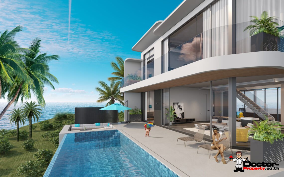 New 3 Bedroom Pool Villa with Sea View in Chaweng, Koh Samui – For Sale